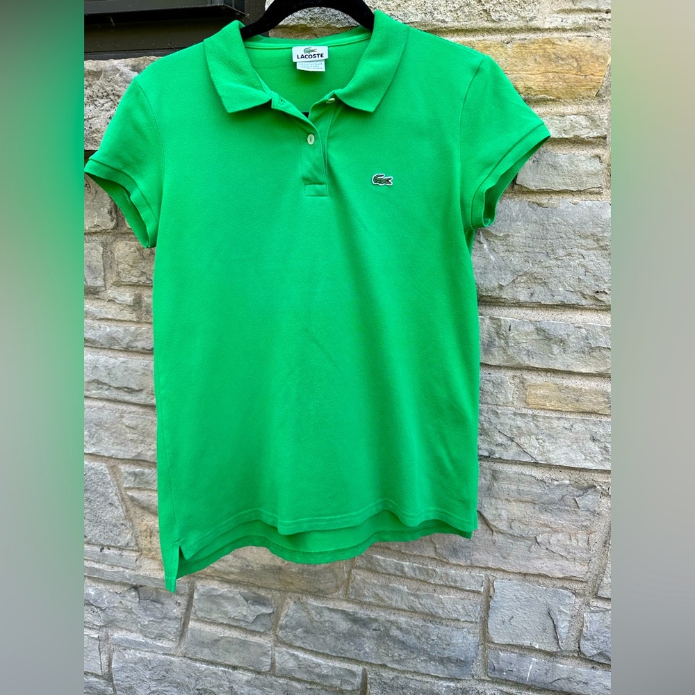 GUC - Green Lacoste Polo Shirt - Size Women’s M